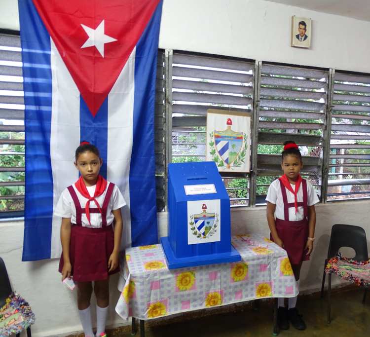 Children who guard the ballot boxes.