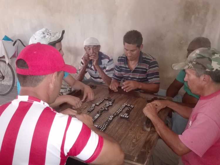 Cubiteños amantes del dominó./Foto: Autora