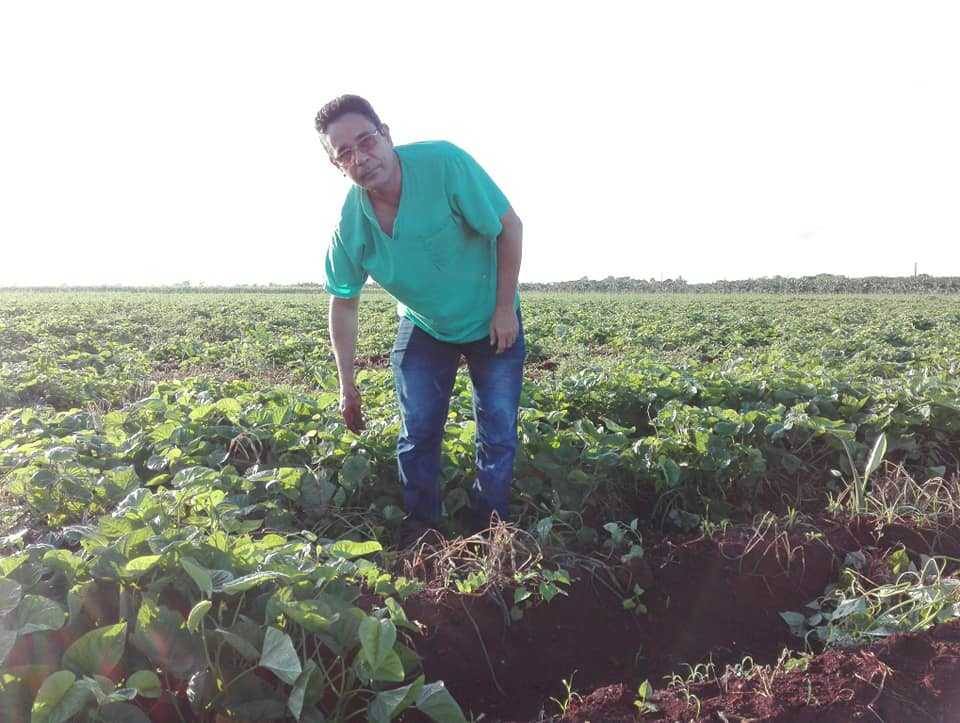 Carlos  Rafael Rodríguez, director de Salud, también dijo presente en el trabajo productivo.