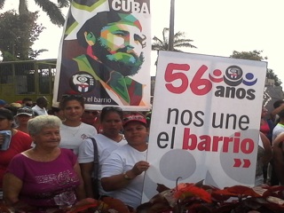 Organizaciones políticas y de masas junto a Fidel.