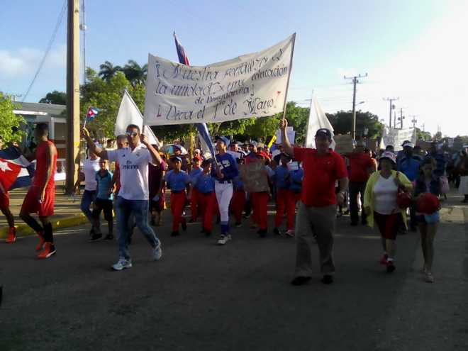 El sector del Inder presente el primero de mayo.