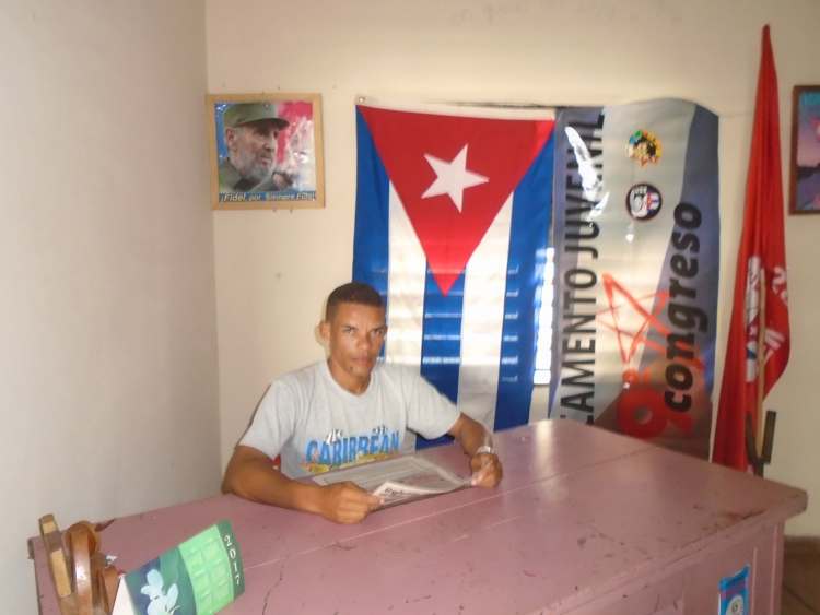 Alejandro Magaña, coordinador  de los CDR en Sierra de Cubitas./Foto: Autora