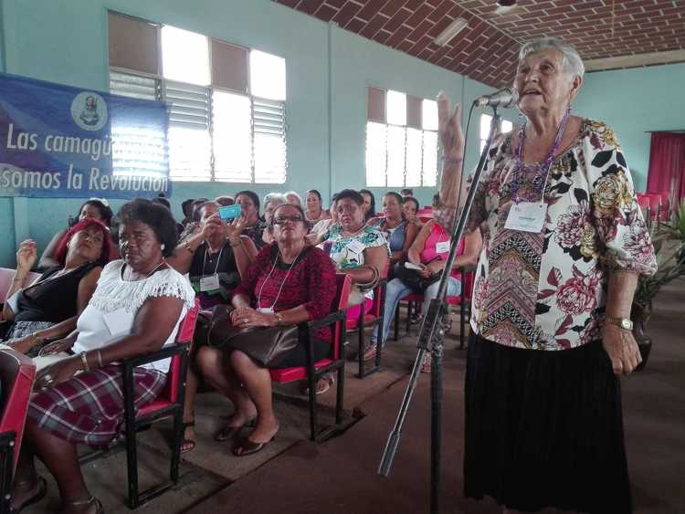 Ana María, dirigente de base en Saimi refiere sobre la labor de la delegación de la FMC. 