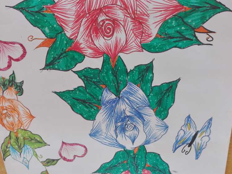 Dibujos de los integrantes del taller.