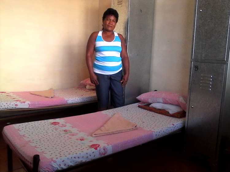 Idelmina Carrillo Núñez en la residencia estudiantil.