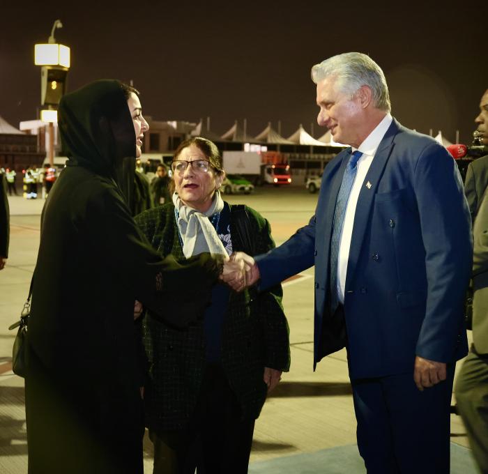 Miguel Díaz-Canel Bermúdez llega a Emiratos Arabes Unidos