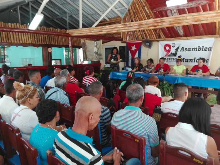 Integrantes de los CDR en Sierra de Cubitas en Noveno Congreso/Foto: Autora
