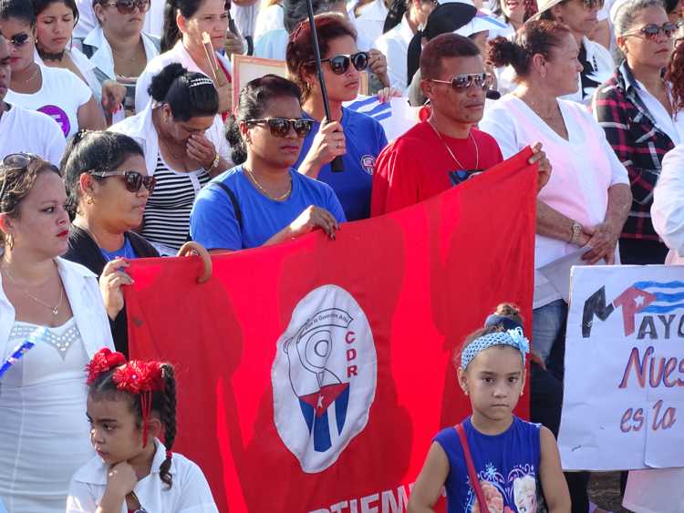 Los Comités de Defensa de la Revolución presentes en el Día de los Trabajadores.