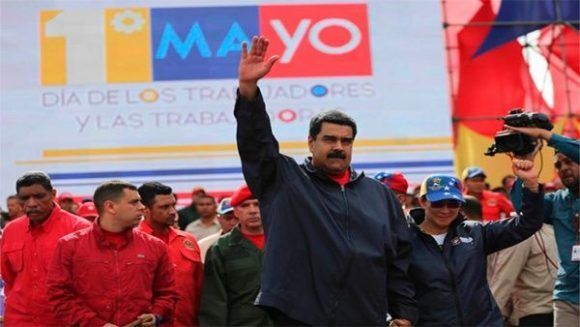 Maduro en el acro del Primero de Mayo./Foto: Cubadebate