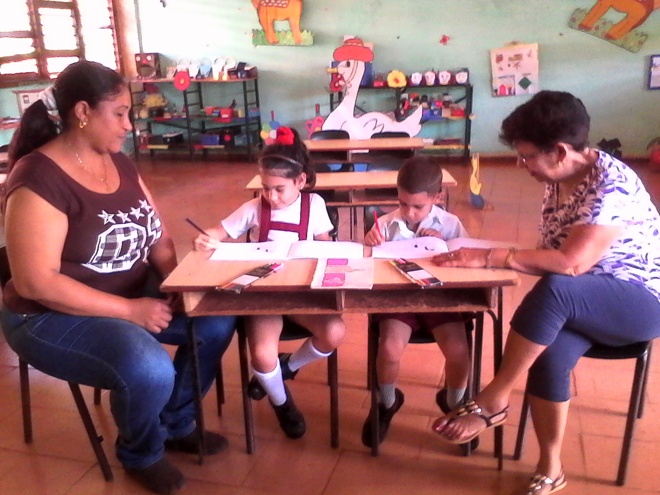Niños en pleno desarrollo del diagnóstico.