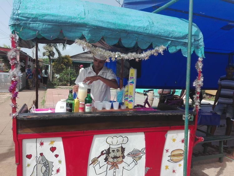 Ofertas gastronómicas de trabajadores por cuenta propia.
