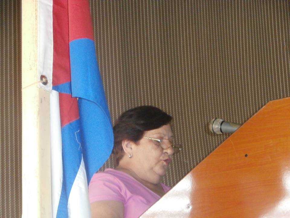 Onorinda Rodríguez Riveiro, Secretaria de la Comisión Electoral Municipal de Sierra de Cubitas.