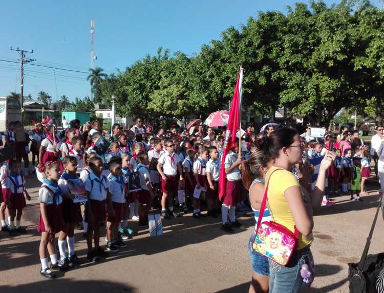 Pioneros de la Escuela José Martí../Foto: Autor.