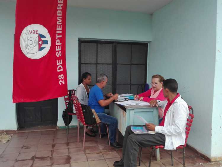 Preparativos del  noveno Congreso de los Comités de Defensa de la Revolución./Foto: Autora