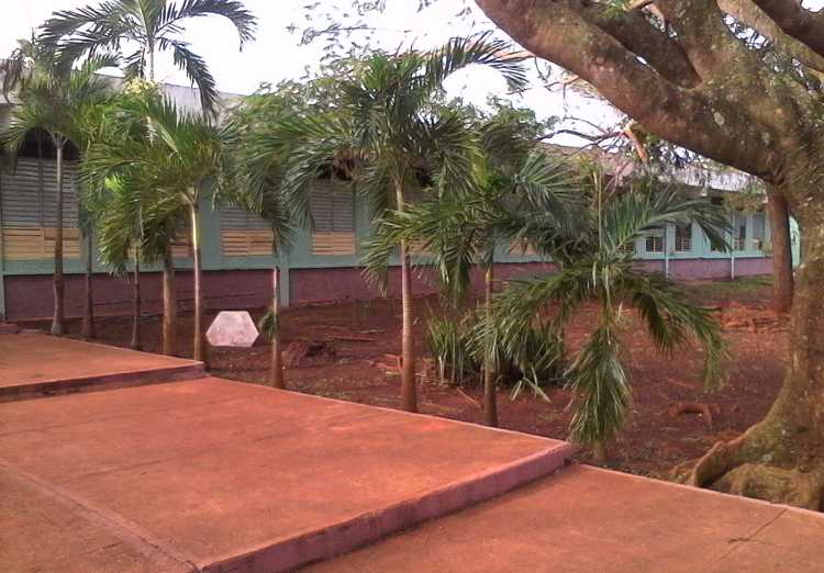 Áreas exteriores del centro escolar.