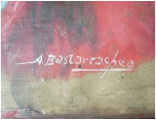 Firma artística típica de A. Bastarrachea a sus obras.