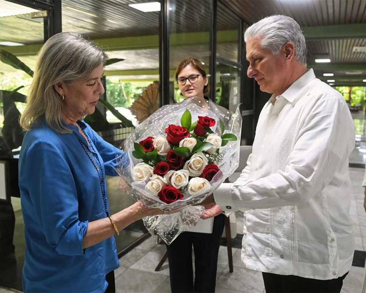 Presidente de Cuba sostuvo encuentro con la princesa de Mónaco