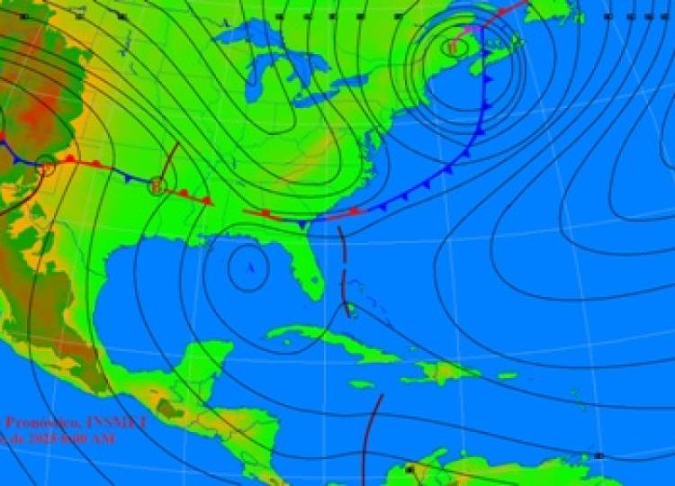 algunas lluvias en la mitad oriental del país…