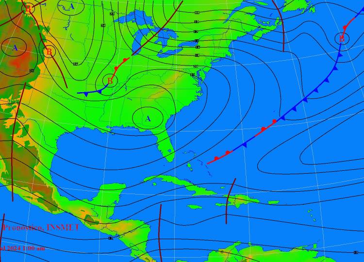 aisladas lluvias en occidente y oriente…