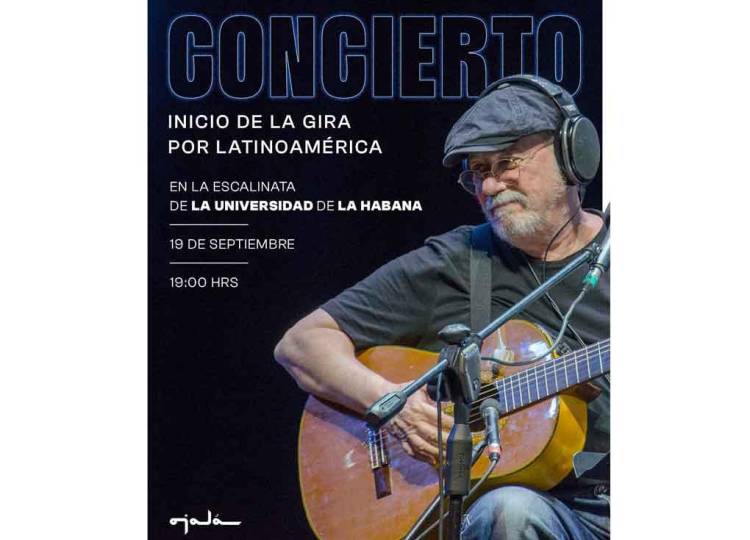 Silvio Rodríguez ofrecerá concierto el 19 de septiembre en La Habana